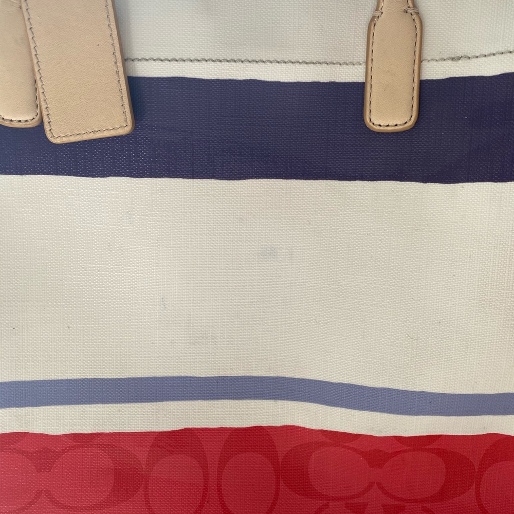 COACH Large Striped Tote in Excellent Condition - Picture 8 of 8